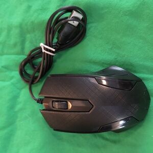 Q MICRO WIRED USB BLACK RED 3D OPTICAL MOUSE